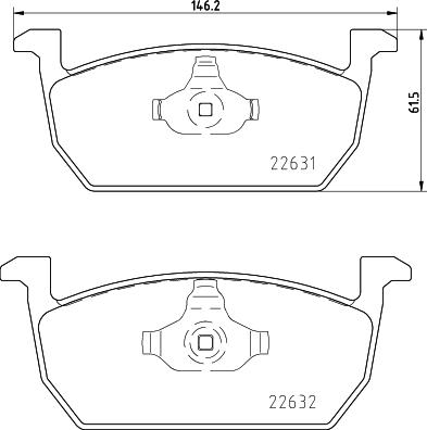 HELLA PAGID 8DB 355 032-951 - Тормозные колодки, дисковые, комплект autosila-amz.com