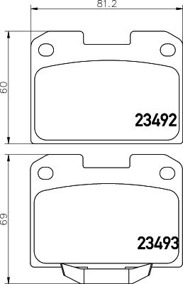 HELLA PAGID 8DB 355 037-251 - Тормозные колодки, дисковые, комплект autosila-amz.com