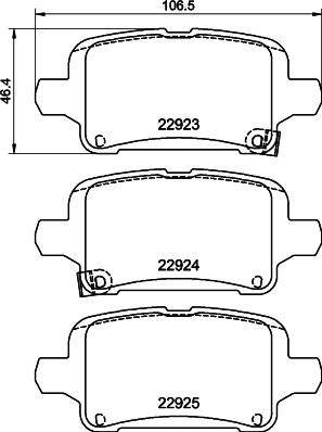 HELLA PAGID 8DB 355 037-721 - Тормозные колодки, дисковые, комплект autosila-amz.com