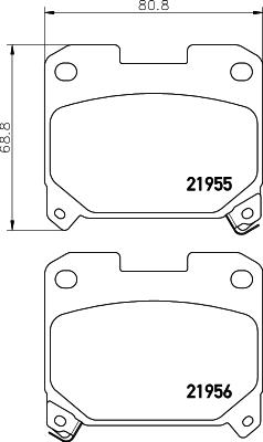 HELLA PAGID 8DB 355 029-001 - Тормозные колодки, дисковые, комплект autosila-amz.com