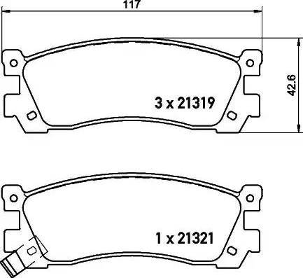 HELLA PAGID 8DB 355 021-171 - Тормозные колодки, дисковые, комплект autosila-amz.com