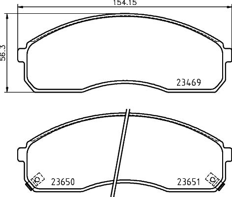 HELLA 8DB 355 025-821 - Тормозные колодки, дисковые, комплект autosila-amz.com