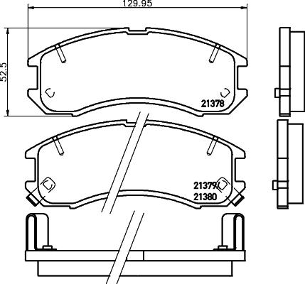 HELLA PAGID 8DB 355 026-981 - Тормозные колодки, дисковые, комплект autosila-amz.com