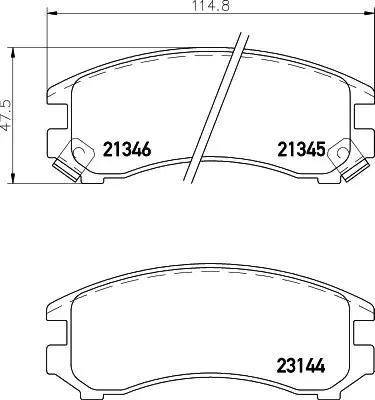 HELLA PAGID 8DB 355 005-681 - Тормозные колодки, дисковые, комплект autosila-amz.com