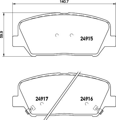 HELLA PAGID 8DB 355 020-591 - Тормозные колодки, дисковые, комплект autosila-amz.com