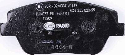 HELLA PAGID 8DB 355 020-551 - Тормозные колодки, дисковые, комплект autosila-amz.com