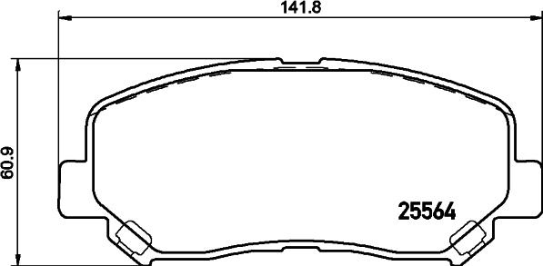 HELLA PAGID 8DB 355 020-511 - Тормозные колодки, дисковые, комплект autosila-amz.com