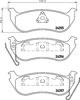 HELLA PAGID 8DB 355 020-631 - Тормозные колодки, дисковые, комплект autosila-amz.com