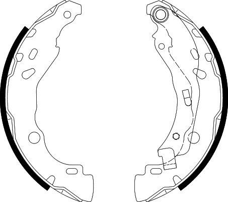 HELLA PAGID 8DB 355 020-081 - Комплект тормозных колодок, барабанные autosila-amz.com