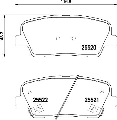 HELLA PAGID 8DB 355 028-901 - Тормозные колодки, дисковые, комплект autosila-amz.com