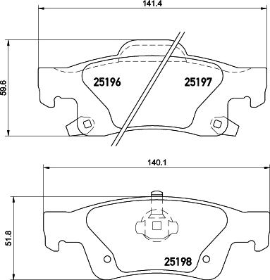 HELLA PAGID 8DB 355 020-351 - Тормозные колодки, дисковые, комплект autosila-amz.com