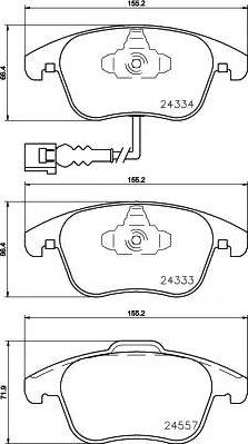 HELLA PAGID 8DB 355 020-321 - Тормозные колодки, дисковые, комплект autosila-amz.com