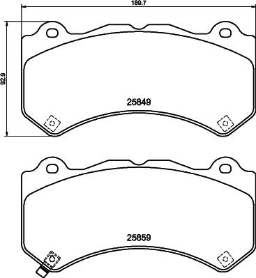 HELLA PAGID 8DB 355 021-041 - Тормозные колодки, дисковые, комплект autosila-amz.com