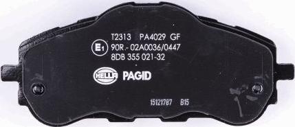 HELLA PAGID 8DB 355 021-321 - Тормозные колодки, дисковые, комплект autosila-amz.com