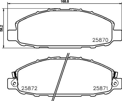 HELLA PAGID 8DB 355 028-921 - Тормозные колодки, дисковые, комплект autosila-amz.com