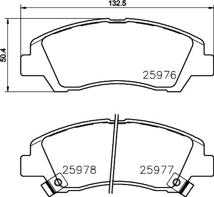 HELLA PAGID 8DB 355 023-001 - Тормозные колодки, дисковые, комплект autosila-amz.com