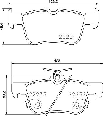 HELLA PAGID 8DB 355 023-301 - Тормозные колодки, дисковые, комплект autosila-amz.com