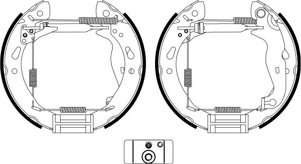 HELLA PAGID 8DB 355 022-921 - Комплект тормозных колодок, барабанные autosila-amz.com