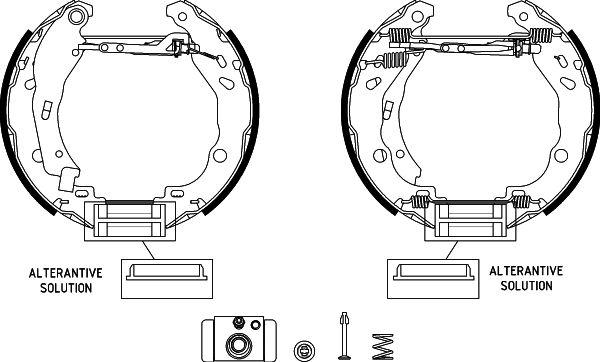 HELLA PAGID 8DB 355 022-511 - Комплект тормозных колодок, барабанные autosila-amz.com