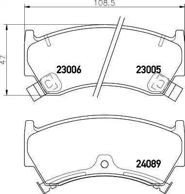 Magneti Marelli T1289MM - Тормозные колодки, дисковые, комплект autosila-amz.com