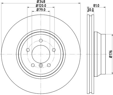 HELLA PAGID 8DD 355 129-781 - Тормозной диск autosila-amz.com