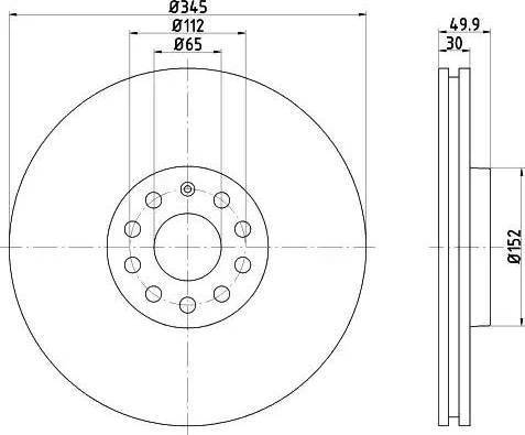 HELLA PAGID 8DD 355 121-271 - Тормозной диск autosila-amz.com