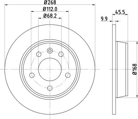 HELLA PAGID 8DD 355 104-501 - Тормозной диск autosila-amz.com