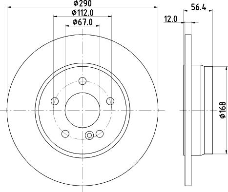 HELLA PAGID 8DD 355 124-691 - Тормозной диск autosila-amz.com