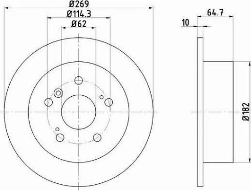 HELLA PAGID 8DD 355 105-091 - Тормозной диск autosila-amz.com