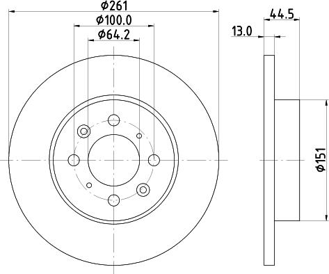 HELLA PAGID 8DD 355 105-861 - Тормозной диск autosila-amz.com