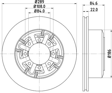 HELLA PAGID 8DD 355 105-791 - Тормозной диск autosila-amz.com