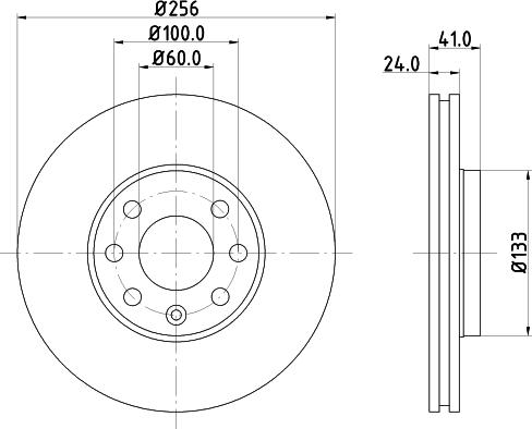 HELLA PAGID 8DD 355 106-051 - Тормозной диск autosila-amz.com