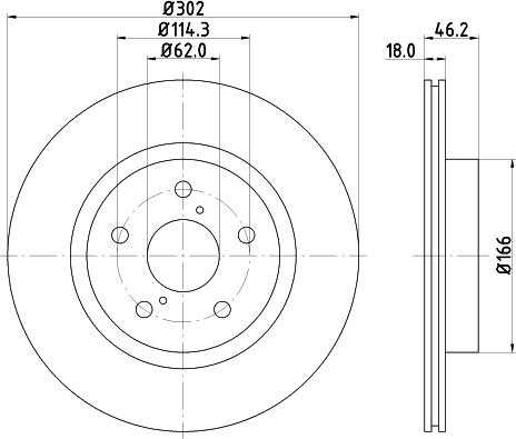 HELLA PAGID 8DD 355 106-261 - Тормозной диск autosila-amz.com