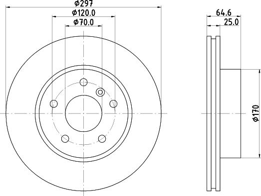 HELLA PAGID 8DD 355 106-271 - Тормозной диск autosila-amz.com