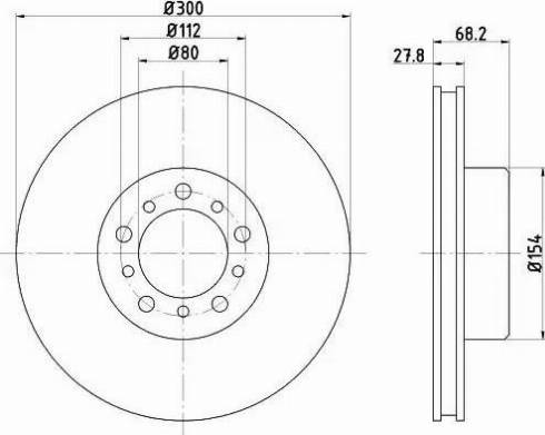 HELLA PAGID 8DD 355 100-981 - Тормозной диск autosila-amz.com