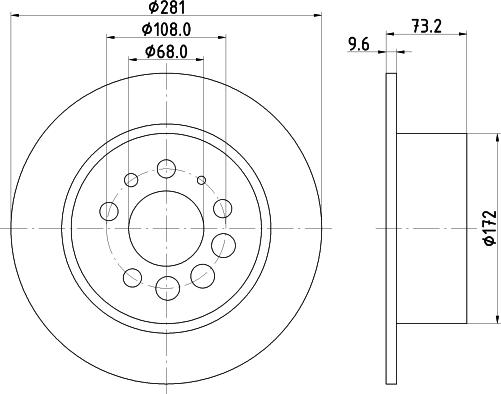 HELLA PAGID 8DD 355 100-891 - Тормозной диск autosila-amz.com