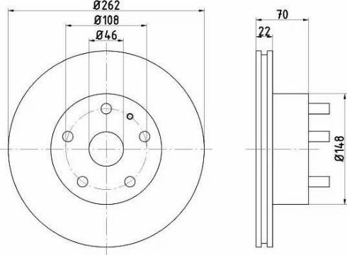 HELLA PAGID 8DD 355 100-881 - Тормозной диск autosila-amz.com