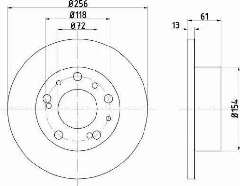 HELLA PAGID 8DD 355 100-701 - Тормозной диск autosila-amz.com