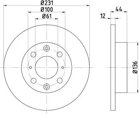 HELLA PAGID 8DD 355 101-931 - Тормозной диск autosila-amz.com