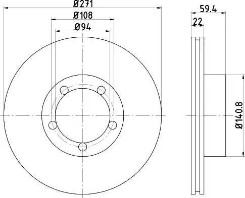 HELLA PAGID 8DD355101021 - Тормозной диск autosila-amz.com