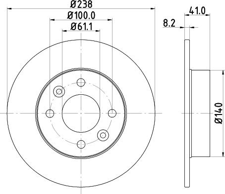 HELLA PAGID 8DD 355 101-221 - Тормозной диск autosila-amz.com