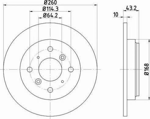 HELLA PAGID 8DD 355 108-691 - Тормозной диск autosila-amz.com