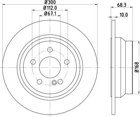 HELLA PAGID 8DD 355 122-522 - Тормозной диск autosila-amz.com