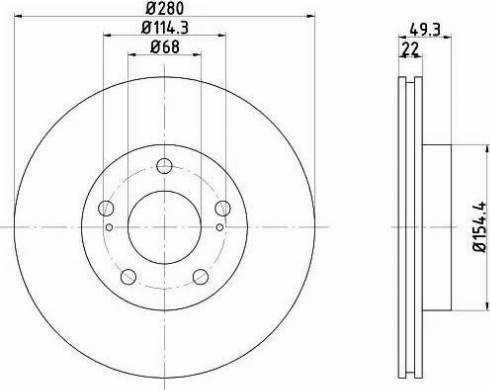 HELLA PAGID 8DD 355 103-991 - Тормозной диск autosila-amz.com