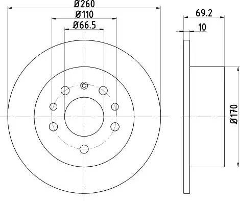 HELLA PAGID 8DD 355 103-901 - Тормозной диск autosila-amz.com