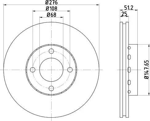 HELLA PAGID 8DD355103761 - Тормозной диск autosila-amz.com