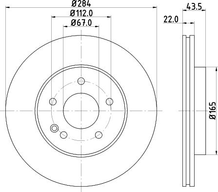 HELLA PAGID 8DD 355 123-991 - Тормозной диск autosila-amz.com