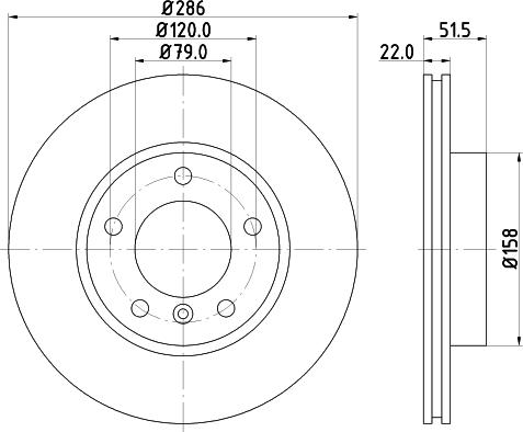 HELLA PAGID 8DD 355 123-721 - Тормозной диск autosila-amz.com