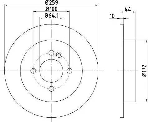 HELLA PAGID 8DD 355 107-811 - Тормозной диск autosila-amz.com