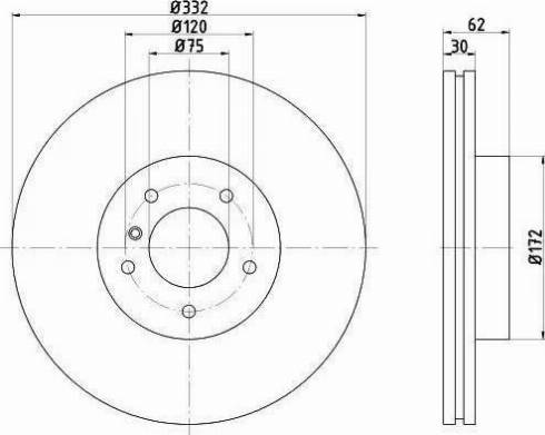 HELLA PAGID 8DD 355 121-231 - Тормозной диск autosila-amz.com